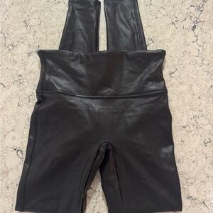 SPANX Black Faux Leather Leggings